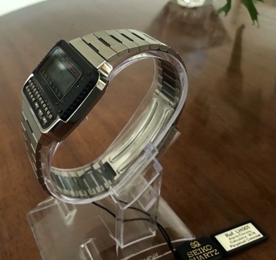 1981 NOS Seiko C439-5010 LCD Calculator Watch + original