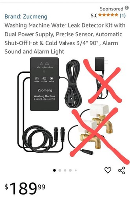 #ad Washing Machine Water Leak Detector Kit with Dual Power Supply Precise ONLY New $95.00