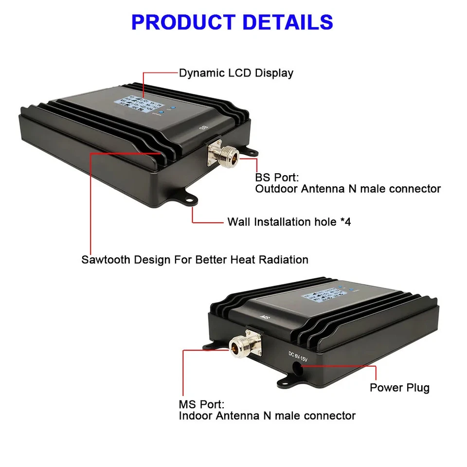Mobile Signal Booster GSM 3G 4G 5G Tri Band 700/800/900/1800/2100Mhz For Home - Image 4 of 4