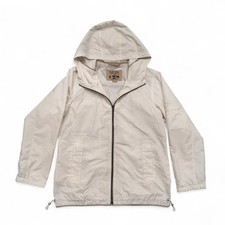 Vintage Pacific Trail Ladies Small White Rain Lightweight Windbreaker Jacket