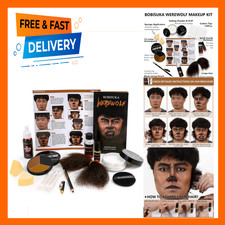 Werewolf Makeup Kit, SFX Face Paint, Crepe Hair and Fake Blood for Theater