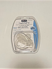 Chicco Natural Fit - Soft Silicone Orthodontic Pacifier Clear 0m New
