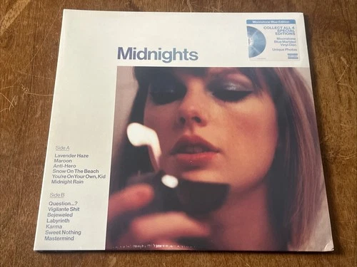 Midnights (Moonstone Blue Edition) by Taylor Swift (Vinyl Record, 2022)