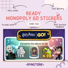 MONOPOLY_GO_HARRY POTTER GO! STICKERS 1⭐️-6⭐️ (All Stickers Available) 💯