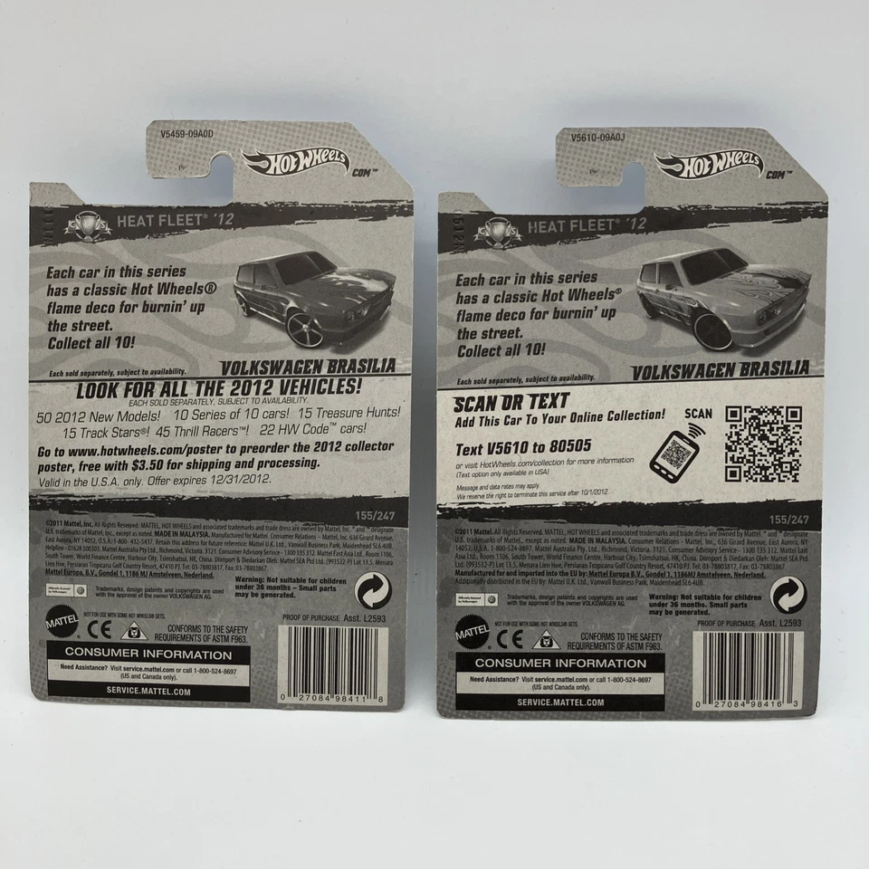 Hot Wheels Volkswagen Brasilia #155 (lote de 2) Foto 2 de 3