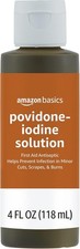 Amazon Basics First Aid Antiseptic, 10 Povidone Iodine Solution, Unflavored, 4