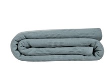 Grey 90x90 Inch Queen 100 Cotton Thermal Blanket SnagFree Durable Home