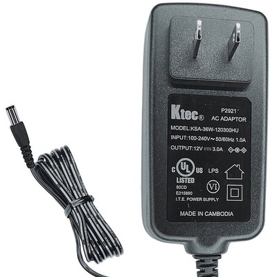 OEM Genuine 12V 3A AC/DC Adapter For Ktec KSA-36W-120300HU KSA36W120300HU Power