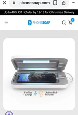 Phone Soap 3 UV Sanitizer and Charger for Cell Phone (periwinkle) New