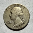 1940 S Washington Quarter 25C San Francisco Business Strike 90% Silver KM#164
