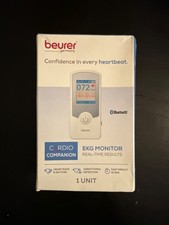 Beurer Cardio Companion 3-Lead Portable EKG Machine Monitor ME75 Bluetooth NEW
