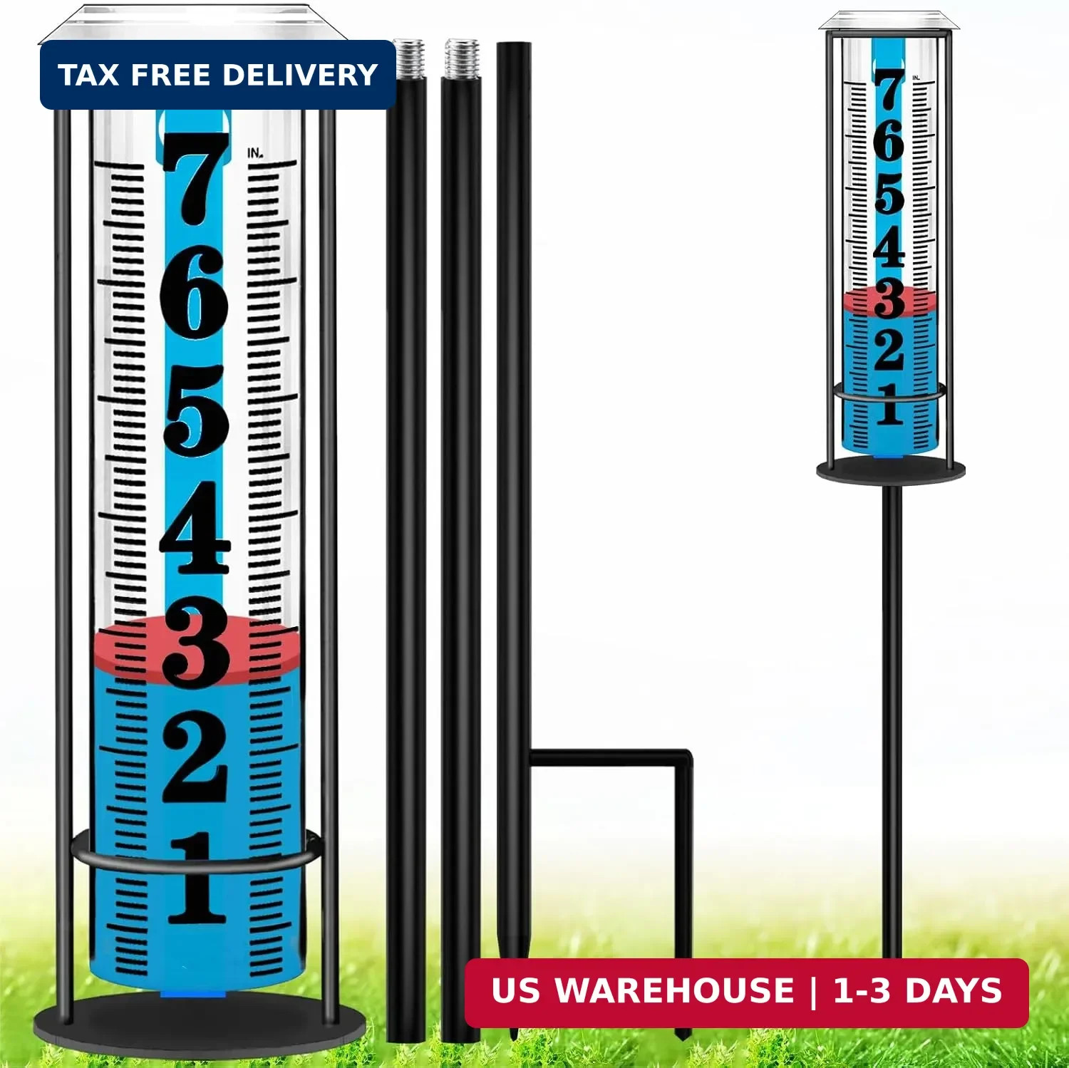 Rain Gauge Outdoor, Freeze Proof Rain Gauges Outdoors Best Rated, Upgraded Accur