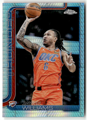Topps NBA Chrome 2025 No. 105 Jaylin Williams Hyper Refractor