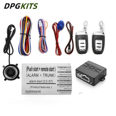 Car Security Alarm System Engine Start Keyless Entry Push Button Remote Starter