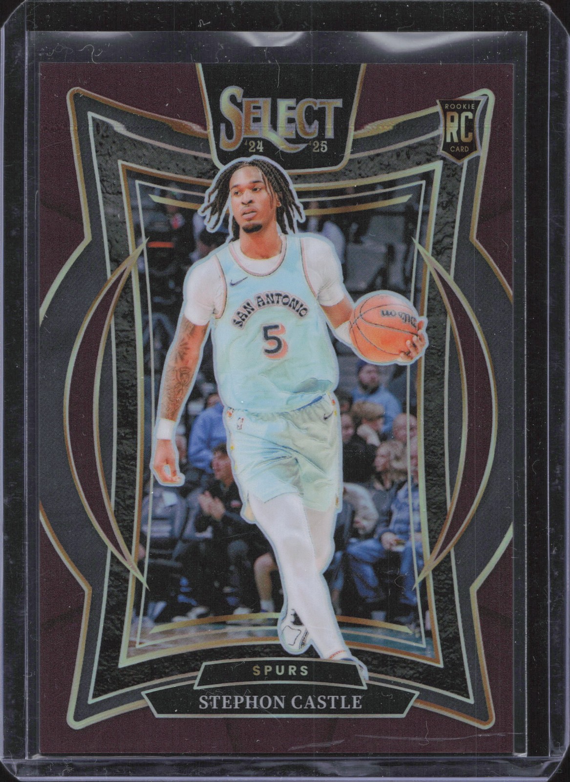 2024-25 Panini Select #72 Stephon Castle Maroon Prizm #/175