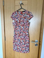 Zara Women’s Floral Pink Mini Dress UK Size S Small Excellent Condition Flowers