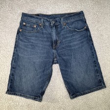 LEVI'S 405 Standards Men Size 29 20x10 Blue Denim Stretch Short Classic Style