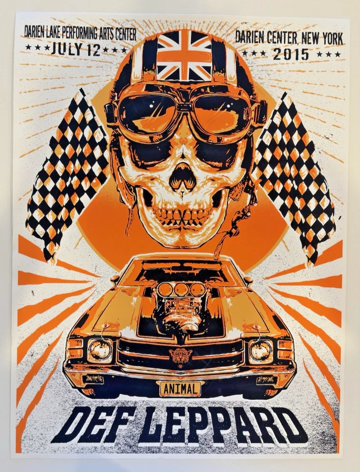 CONCERT ART PRINT POSTER: 2015 Def Leppard - Animal - New York - 18x24" - Image 2 of 3