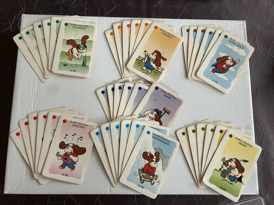 Euromarché Euro-Toutou Jeu de 7 familles, cartes illustrées animaux carton - Photo 3/3