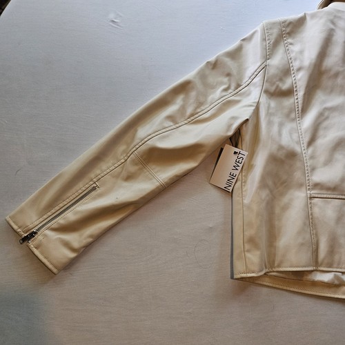 NEW WITH TAG NINE WEST FAUX Leather Jacket FULL ZIP NEW XL - Picture 13 of 15