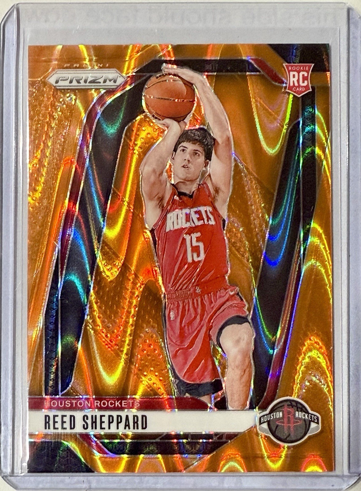 2024-25 Panini Prizm - Orange Seismic Reed Sheppard Rookie #268 (RC) /199 🔥