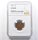 1871 Indian Head Cent VG8 BN NGC *3842