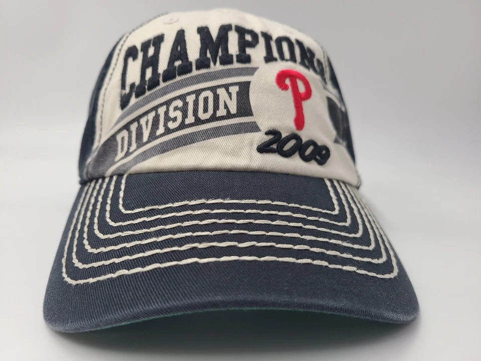 Philadelphia Phillies 2009 Division Champions 47 Brand Twins Strapback Hat Cap - Image 2 of 4
