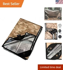 Lightweight Thermal Survival Blanket (60x82in) – Waterproof, Windproof Camo