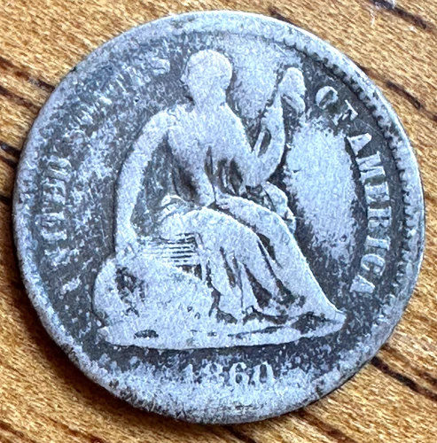 1860-O Seated Liberty Half Dime — photo from another recent sale