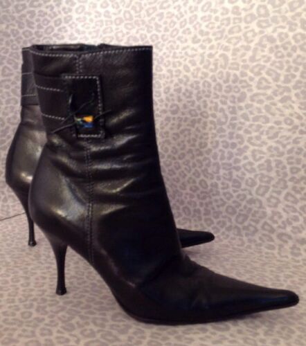 Women’s Enzo Logana 6 Black Ankle Boots - Picture 1 of 12