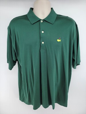 Augusta National Golf Shop Polo Shirt Large Masters Green 60s Two