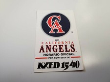 RS20 California Angels 1993 MLB Baseball Pocket Schedule in Spanish - KXED/Bud