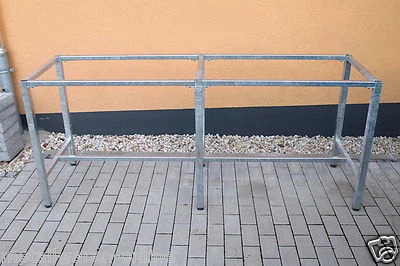 METALLWAREN-ONLINE Werkbankgestell Typ B mit 6 Füssen Stahl - Tisch Gestell Arbeitstisch Werkbank