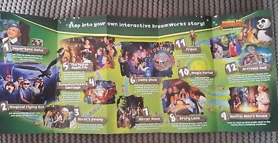 Comprar Dreamworks Tours Shrek's Adventure Londres Folleto Promocional Gatefold Kung Fu Panda