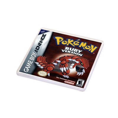 Pokemon Rubin GBA Spiel Box Art Personalisiert Kunststoff Untersetzer Fan Print