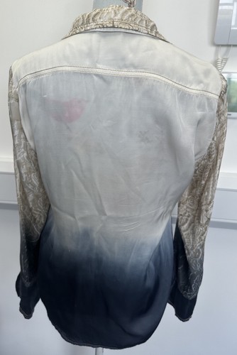Dani By Daniella Dallavalle Elisa Cavaletti Dani Button Up Blouse Size S Ombre - Picture 2 of 23