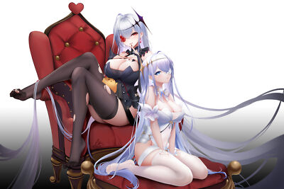 Anime azur lane emden manjuu girls cleavage big  Custom Gaming Mat Desk