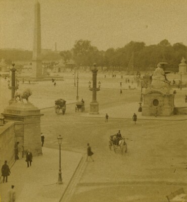 Frankreich Paris Second Empire Place de la Concorde altes Stereo Foto 1865 #1