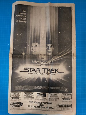 Star Trek Movie Newspaper Ad December 7, 1979 Miami Herald