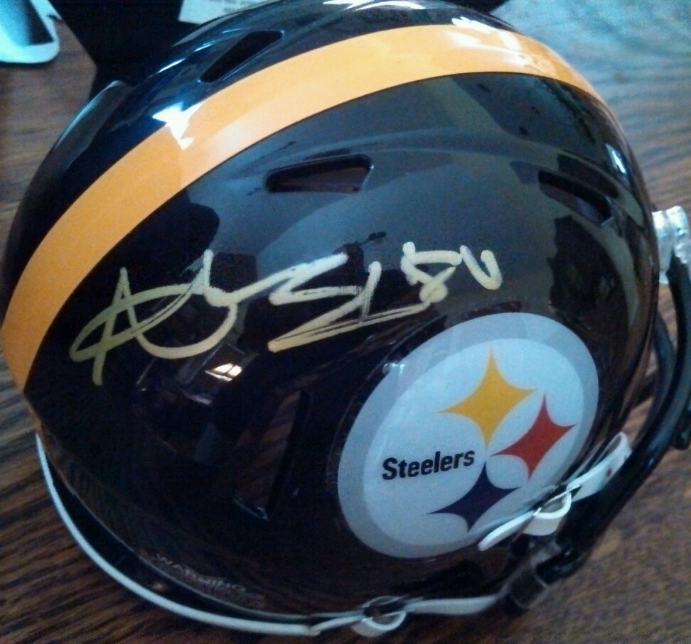 Antonio Brown autograph mini helmet Pittsburgh Steelers Autographed Signed JSA 