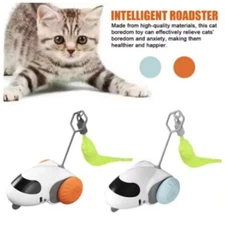 Cat Interactive Smart Cat Toy Car Fun Electric Teaser Stick  Dogs Playing Gift