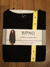 Buffalo by David Bitton Ladies' Lounge Set, Black Size S- 2 Piece Set NWT