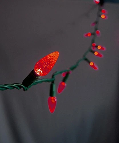 Fantado 70 Outdoor Red LED C6 Strawberry String Lights 24 FT