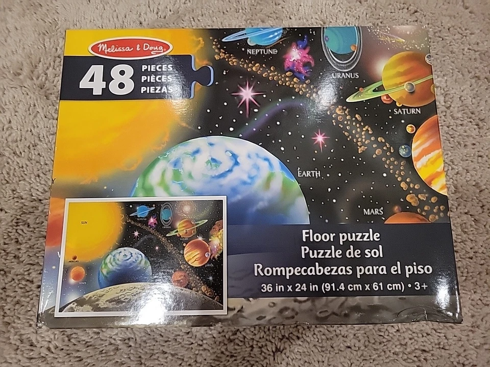 Rompecabezas de piso extra grande Melissa & Doug Sistema Solar 48 piezas 2x3 pies Foto 3 de 4