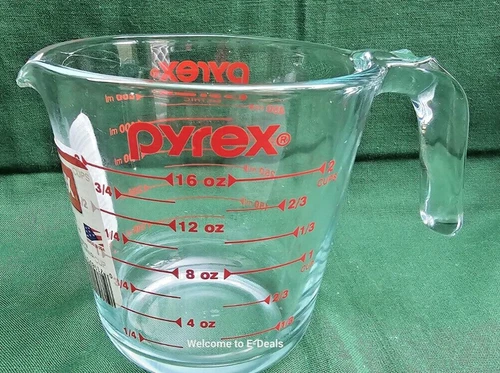VTG Pyrex 1/2 Liter Glass Measuring Cup Kitchen Tool Made in USA
