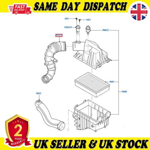 INTAKE HOSE AIR FILTER FOR FORD TRANSIT 6C119C623BC - Picture 4 of 9