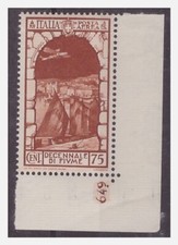 Royaume 1934 - Annexe Fiume Cent. 75 - Numéro De Planche Neuf MNH