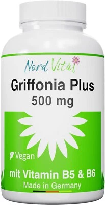 NORD VITAL 500 mg Griffonia mit natürlichem 5-HTP - Vitamine B5 und B6 -deutsche Produktion
