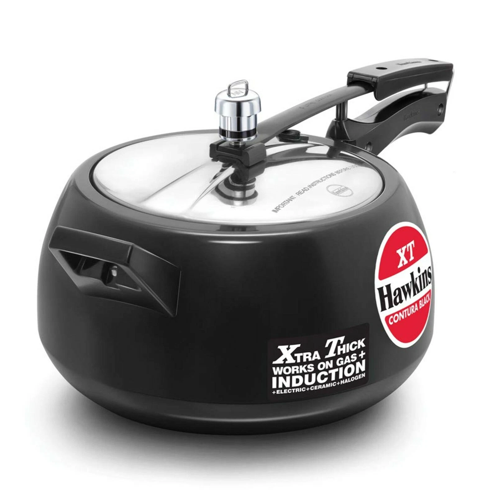 Hawkins Pressure Cooker Contura Anodized Extra Thick Base for Induction 5 Litres