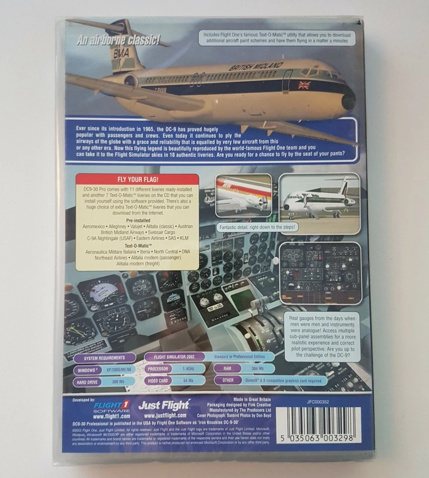 DC9-30 Professional - Microsoft Flight Simulator 2002/2004 Expansion - PC - NEW - Image 2 of 3